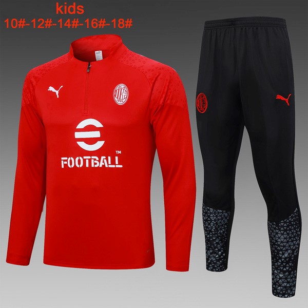 Ninos Sudadera De Training AC Milan 2024 Rojo